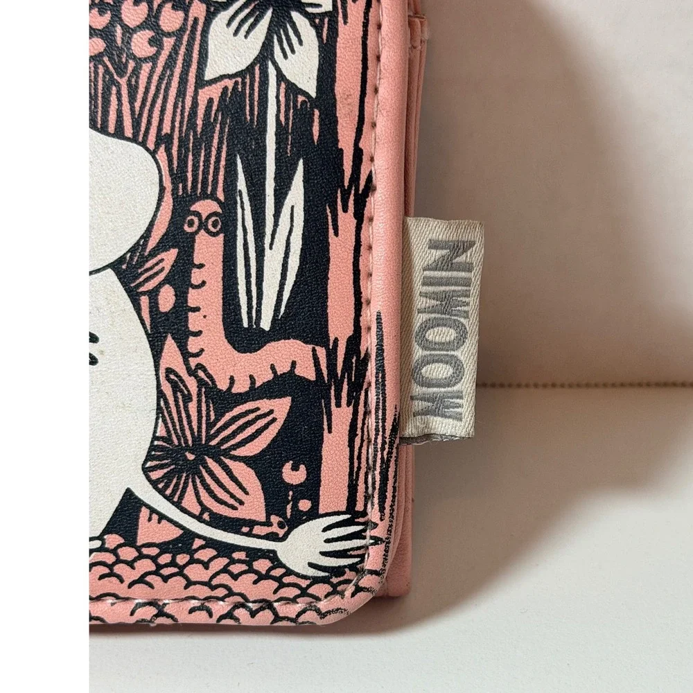 Disaster Designs Moomin Wallet Sz OS Pink Floral Hug Long Bifold Whimsical